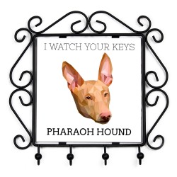 A key rack with Pharaoh Hound, I watch your keys. A new collection with the geometric dog
