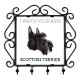 A key rack with Scottish Terrier, I watch your keys. A new collection with the geometric dog