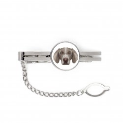 A tie tack with Weimaraner dog. Men’s jewelry. A new collection with the geometric dog