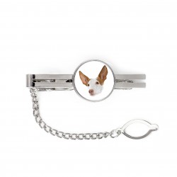 A tie tack with Ibizan Hound dog. Men’s jewelry. A new collection with the geometric dog