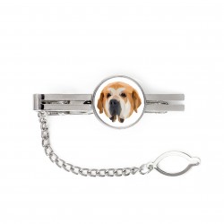 A tie tack with Spanish Mastiff dog. Men’s jewelry. A new collection with the geometric dog