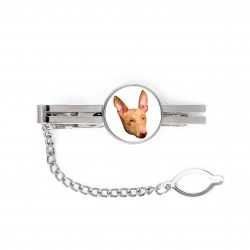 A tie tack with Pharaoh Hound dog. Men’s jewelry. A new collection with the geometric dog