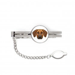 A tie tack with Rhodesian Ridgeback dog. Men’s jewelry. A new collection with the geometric dog