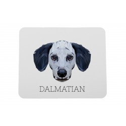 Un tapis de souris avec un chien Dálmata. Une nouvelle collection avec le chien géométrique