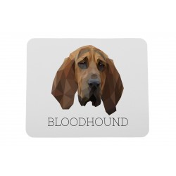 Mauspad mit Bluthund. Neue Kollektion mit geometrischem Hund