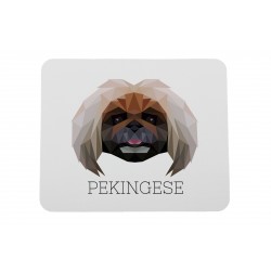 A computer mouse pad with a Pekingese dog. A new collection with the geometric dog
