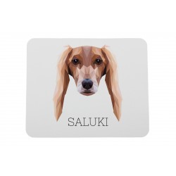 Mauspad mit Saluki. Neue Kollektion mit geometrischem Hund
