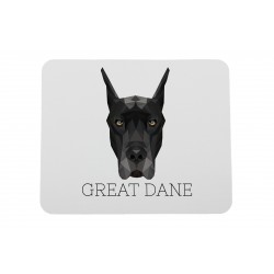 A computer mouse pad with a Great Dane cropped dog. A new collection with the geometric dog