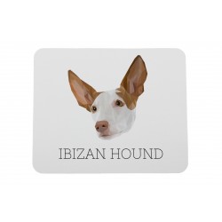 Un tapis de souris avec un chien Podenco d'Ibiza. Une nouvelle collection avec le chien géométrique
