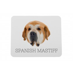 Un mouse pad con un cane Mastino spagnolo. Una nuova collezione con il cane geometrico