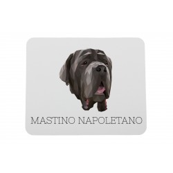 A computer mouse pad with a Neapolitan Mastiff dog. A new collection with the geometric dog