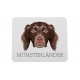 A computer mouse pad with a Münsterländer dog. A new collection with the geometric dog