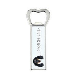 A beer bottle opener with a Dobermann dog. A new collection with the geometric dog