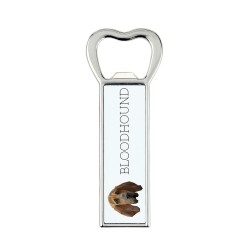 A beer bottle opener with Bloodhound dog. A new collection with the geometric dog