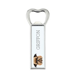 A beer bottle opener with Brussels Griffon dog. A new collection with the geometric dog