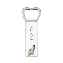 A beer bottle opener with Borzoi dog. A new collection with the geometric dog