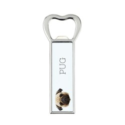 A beer bottle opener with Pug dog. A new collection with the geometric dog