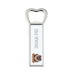 A beer bottle opener with Shar Pei dog. A new collection with the geometric dog