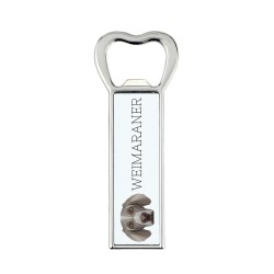 A beer bottle opener with Weimaraner dog. A new collection with the geometric dog
