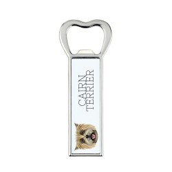 A beer bottle opener with Cairn Terrier dog. A new collection with the geometric dog