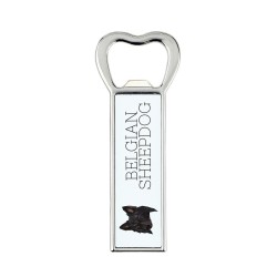 A beer bottle opener with Belgian Shepherd dog. A new collection with the geometric dog