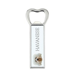 A beer bottle opener with Havanese dog. A new collection with the geometric dog