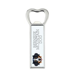 A beer bottle opener with Bernese Mountain Dog dog. A new collection with the geometric dog