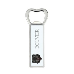 A beer bottle opener with Flandres Cattle Dog dog. A new collection with the geometric dog