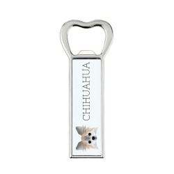 A beer bottle opener with Chihuahua 2 dog. A new collection with the geometric dog