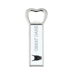 A beer bottle opener with Great Dane cropped dog. A new collection with the geometric dog