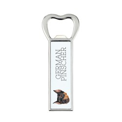 A beer bottle opener with German Pinscher dog. A new collection with the geometric dog