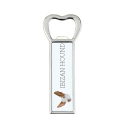 A beer bottle opener with Ibizan Hound dog. A new collection with the geometric dog