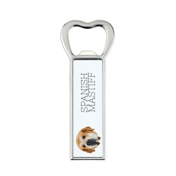 A beer bottle opener with Spanish Mastiff dog. A new collection with the geometric dog