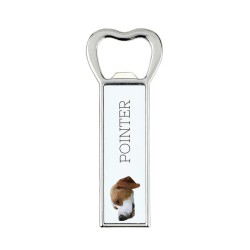 A beer bottle opener with Pointer dog. A new collection with the geometric dog