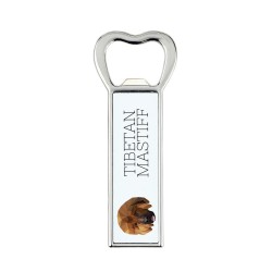 A beer bottle opener with Tibetan Mastiff dog. A new collection with the geometric dog