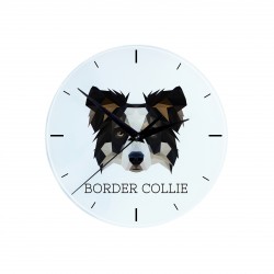 Un orologio con un cane Border Collius. Una nuova collezione con il cane geometrico