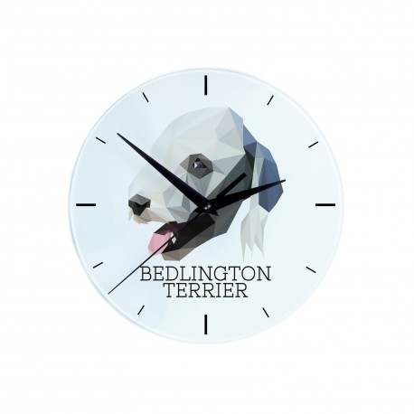 Orologio da tavolo realizzato in lastra di MDF con immagine di cane. 