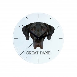 Uhr mit Deutsche Dogge. Neue Kollektion mit geometrischem Hund