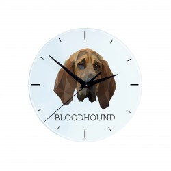 Uhr mit Bluthund. Neue Kollektion mit geometrischem Hund