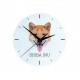 A clock with a Shiba Inu dog. A new collection with the geometric dog