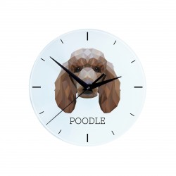 A clock with a Poodle dog. A new collection with the geometric dog