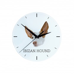 A clock with a Ibizan Hound dog. A new collection with the geometric dog