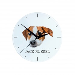A clock with a Jack Russell Terrier dog. A new collection with the geometric dog