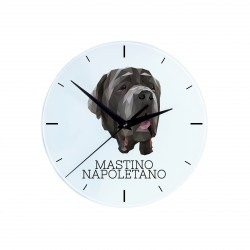 A clock with a Neapolitan Mastiff dog. A new collection with the geometric dog