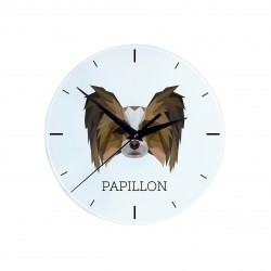 Un reloj con un perro Papillon. Una nueva colección con el perro geométrico