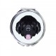 A pocket mirror with a Newfoundland dog. A new collection with the geometric dog