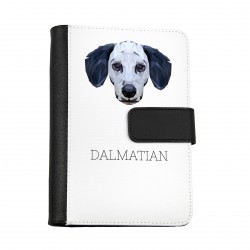 Carnet de notes, livre avec un chien Dálmata. Une nouvelle collection avec le chien géométrique