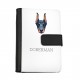 Cuaderno, libro con un perro Dobermann. Una nueva colección con el perro geométrico
