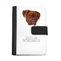 Carnet de notes, livre avec un chien Dogue de Bordeaux. Une nouvelle collection avec le chien géométrique
