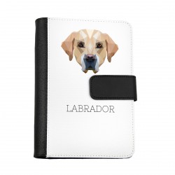 Carnet de notes, livre avec un chien Retriever du Labrador. Une nouvelle collection avec le chien géométrique